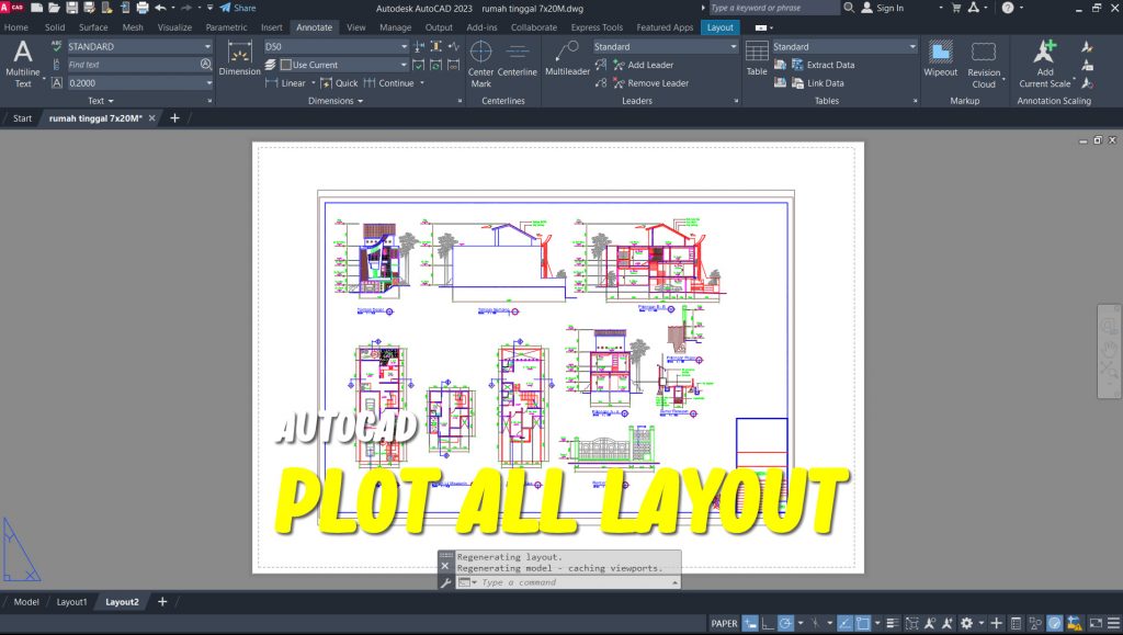 AutoCAD Plot Semua Layout Bersamaan